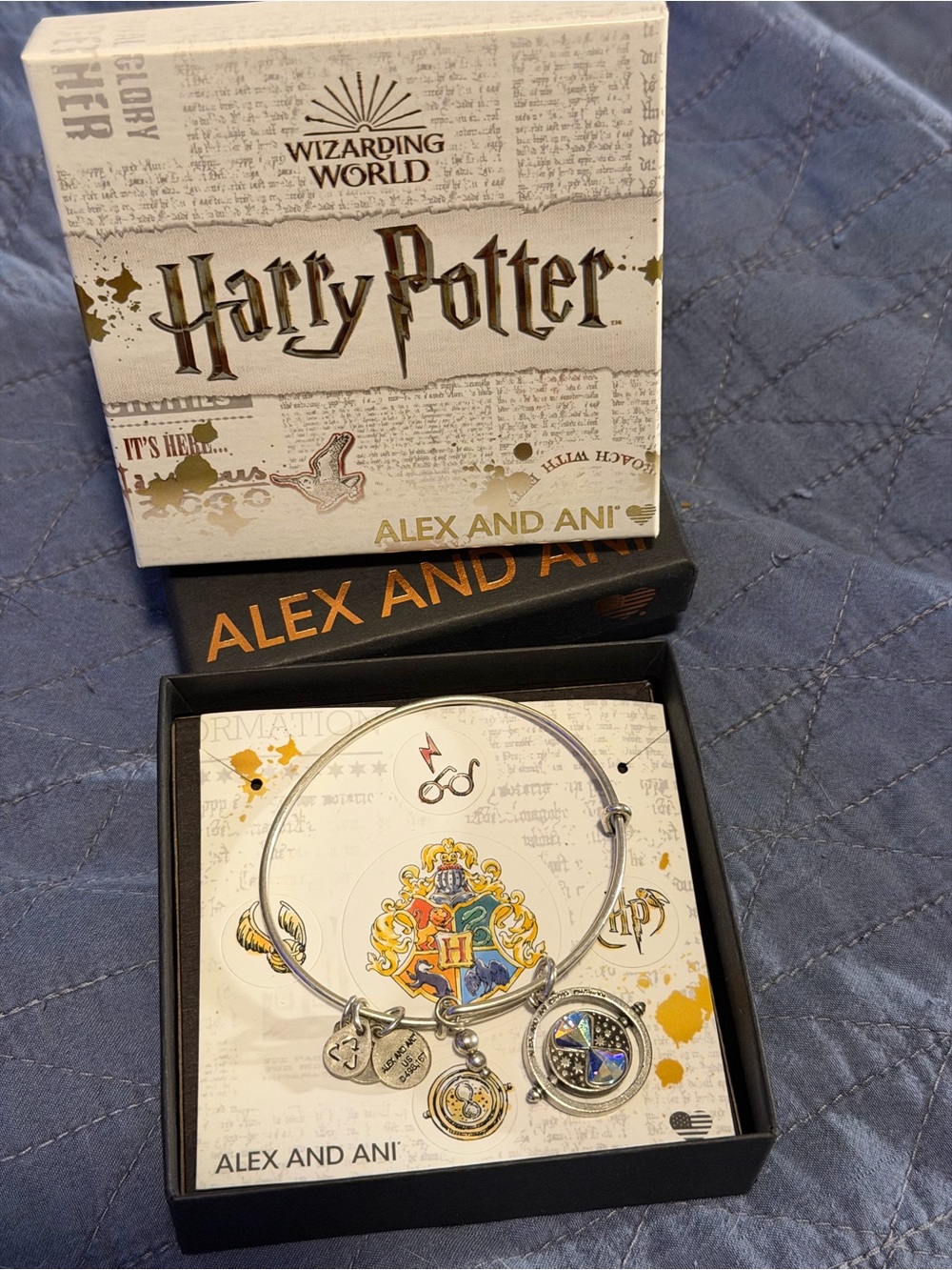 Alex and Ani Silver Harry Potter Time Turner Bangle Bracelet